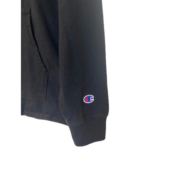Champion Black Middleweight Hooded Long Sleeve Jersey Men's M - Picture 4 of 10